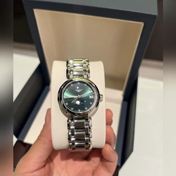 Longines Primaluna Moonphase Green Watch